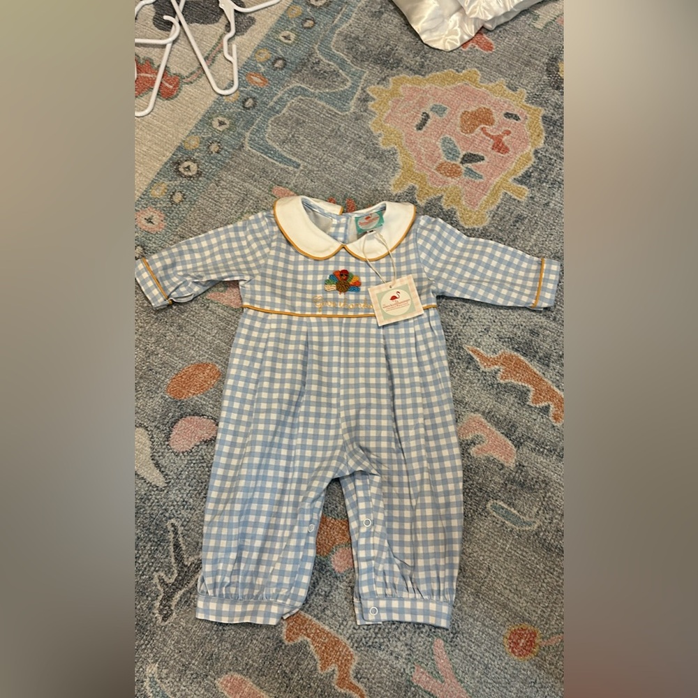 Smocked Flamingo Baby Outfit, NWT